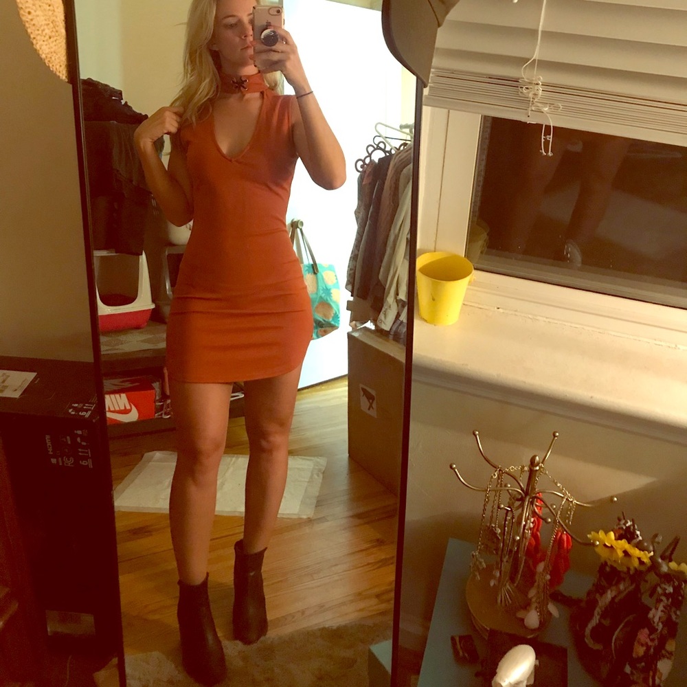 Sexy orange dress